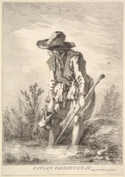 Bonde som korsar vatten, 1786.