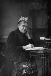 Eliza Lynn Linton 1822-1898, brittisk författare, essäist och journalist, 1890.