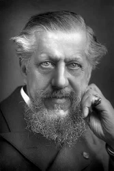 Sir Edwin Arnold 1832-1904, engelsk poet och journalist, 1893.