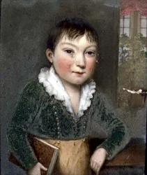 Okänd son från familjen FitzHerberts porträtt, ca 1817 (skiffer)