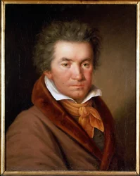 Porträtt av Ludwig van Beethoven (1770 - 1827) - av Mahler, Society of Friends of Music of Vienna.