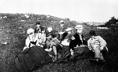 A Victorian Walking Party, ca 1860-80