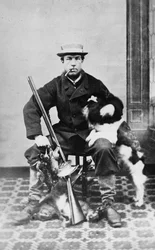 Willoughby Wallace Hooper efter skottlossning, ca 1860-80