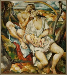 Familj (olja på duk)