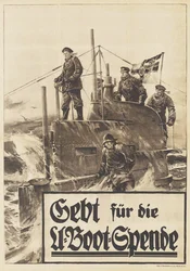 Ge till ubåtsdonationen. Affisch, 1917