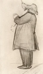 Johannes Brahms (1833-1897) Tysk kompositör, dirigent (teckning)