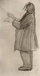 Johannes Brahms (1833-1897) tysk kompositör, dirigent 9teckning)
