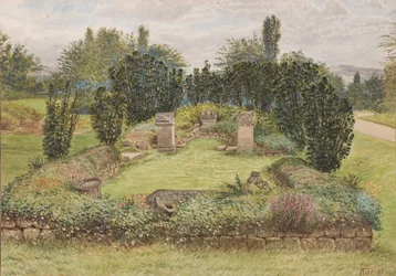 Temple of Antenociticus, Benwell (gouache & wc på papper)