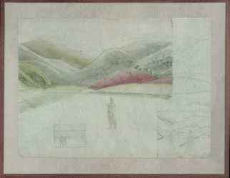 Studie för Santissima Trinita, c.1924 (penna och akvarell på papper)