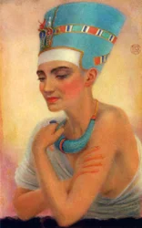 Nefertiti, forntida egyptisk drottning av den 18:e dynastin, 1300-talet f.Kr. 1926.