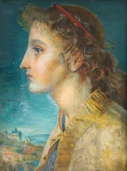 Oriana (akvarell och kroppsfärg på kort)