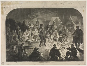 En bivackböte på Potomac, 1861.