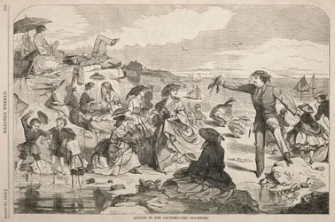 Augusti på landet - Stranden, 1859.