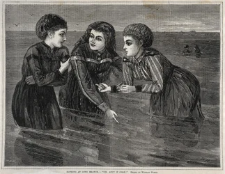 Badar vid Long Branch, - Oh, Aint it Cold!, 1871.