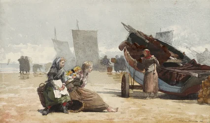 Strandscen, Cullercoats, 1881