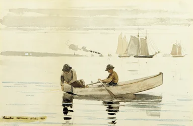 Boys Fishing, Gloucester Harbor, 1880