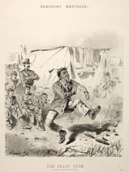 Kampanjskisser: Our Jolly Cook, 1863.