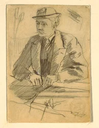 Teckning
Teckning, Porträtt av en man, 1869