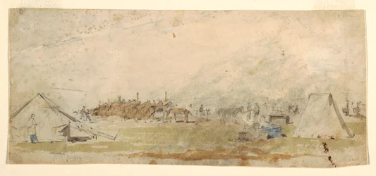 Teckning, arméns läger, 1862