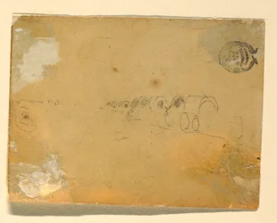 Teckning, Översiktsskiss av vagntåg, 1862