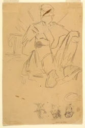 Teckning, Skisser av arméns läger, 1862