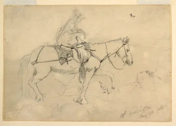 Teckning, Studie till "Bridle Path, White Mountains", 24 augusti 1868
