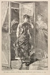 I kom en storm av vind, regn och stänk - och Portia, 1869.