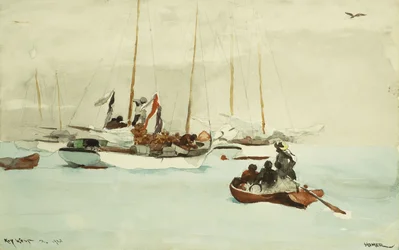 Schooners at Anchor, Key West, 1903
