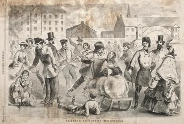 Skridskoåkning i Boston, 1859.