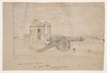 Studie för "Searchlight, Harbour Entrance, Santiago de Cuba"