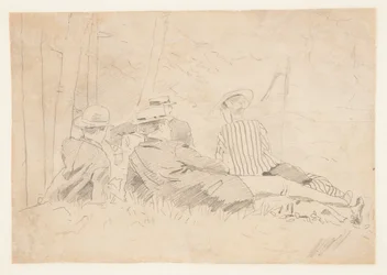 Studie för "The Fishing Party"