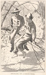 Swinging on a Birch-Tree, från Our Young Folks, juni 1867