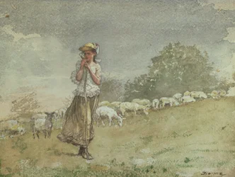 Att sköta får, Houghton Farm, ca 1878-79