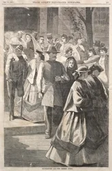 Thanksgiving Day - Kyrkans veranda, 1865.