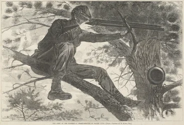 Jeshi la Potomac - Mpiga risasi Mkali kwenye Ushuru wa Picket, Novemba 15, 1862 (mchoro wa kuni)