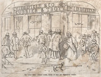 The "Cold Term", Boston - Scene, Corner Milk and Washington Streets