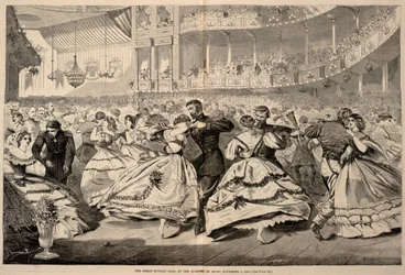 Den stora ryska balen på Academy of Music, 5 november 1863, från Harper