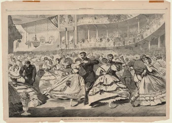 Den stora ryska balen på Academy of Music, 5 november 1863, från Harper