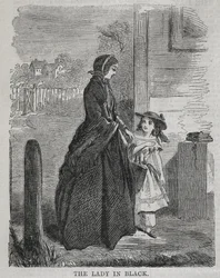Damen i svart, 1860