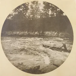 Thomas Johnston Homer II och Fred Collins Kanotpaddling