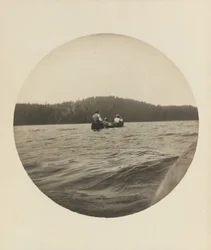 Tre kanotister, Lake St. John, provinsen Quebec, ca 1895, ca 1904 (silvertryck av gelatin)