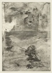 Två huvuden, studie efter "Undertow", c.1886, tryckt c.1967