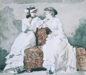 Två damer, 1880.