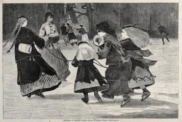 Vinter – en skridskoscen, 1868.