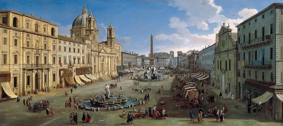 Piazza Navona i Rom, 1699