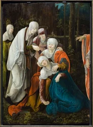 Kristus tar avsked av sin mor, ca 1520 (olja på gran)