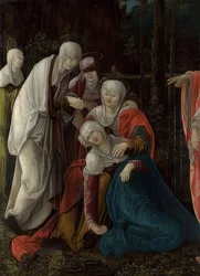 Kristi avsked från Maria (fragment). Omkring 1520