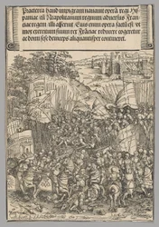 Conquest of Neapel, skylt 17 från historiska scener från kejsar Maximilian I:s liv från triumfbågen