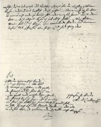 Handskrivet brev från Wolfgang Amadeus Mozart
