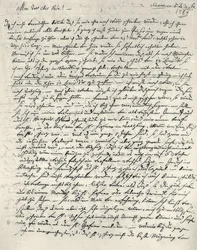Wolfgang Amadeus Mozart (1756-1791) österrikisk kompositör. Handskrivet brev till fadern. Wien den 6 december 1783